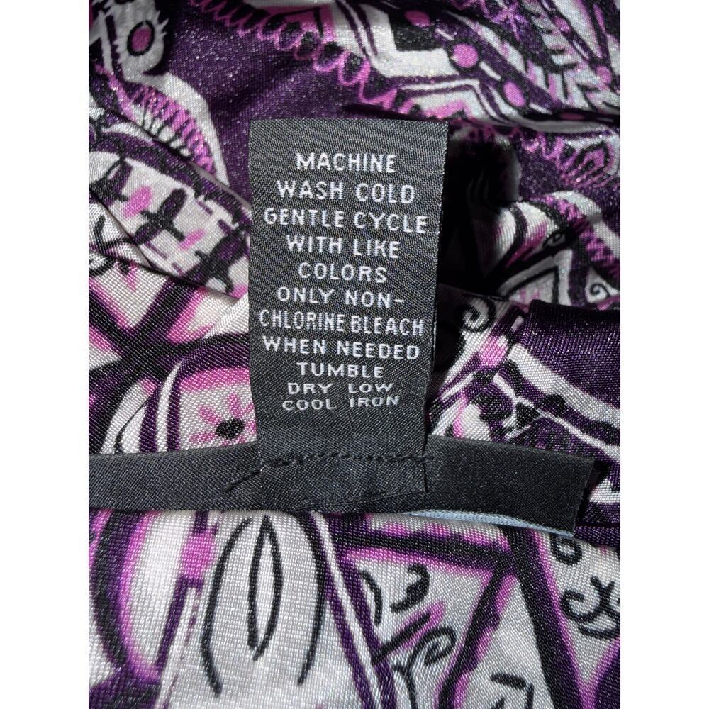 I-N-C International Concepts Purple Paisley Maxi Dress Built in Shelf Bra | EUC - Picture 7 of 9